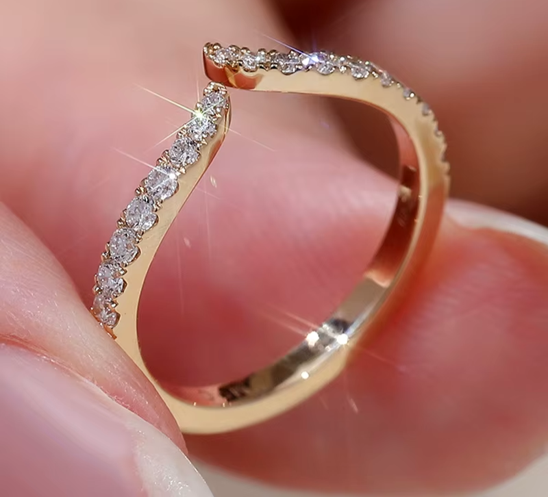 Wedding band | Lab Grown Diamond | 18K 14K 10K Yellow Gold