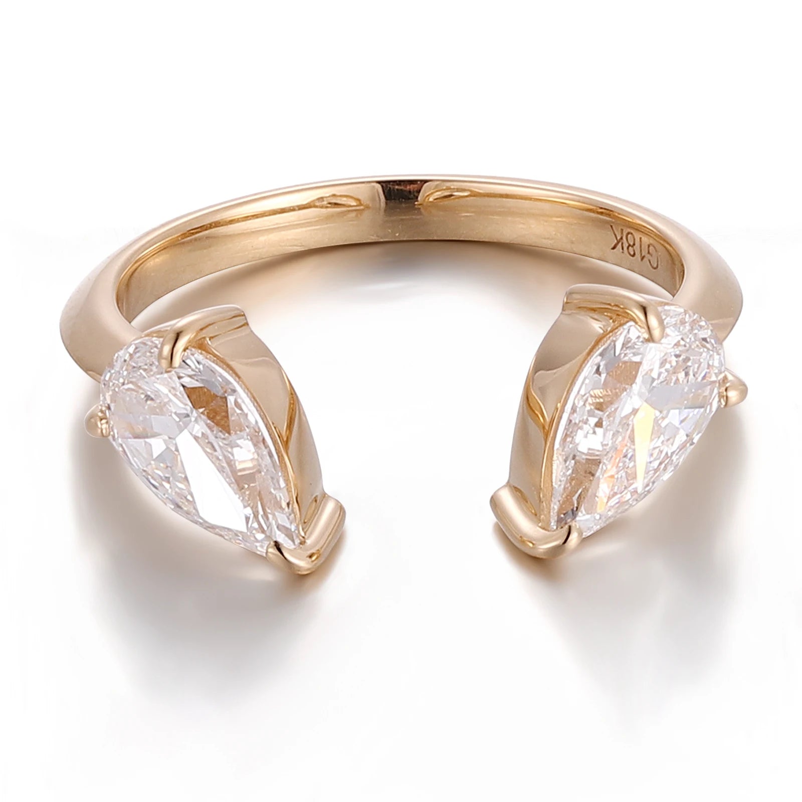 0.73Ct Pear Cut Two Stone Lab Diamond | 10K