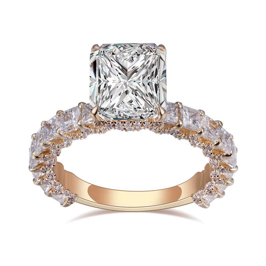 2.5CT Radiant Cut Lab Grown Diamond Engagement Ring | 14K White Gold 