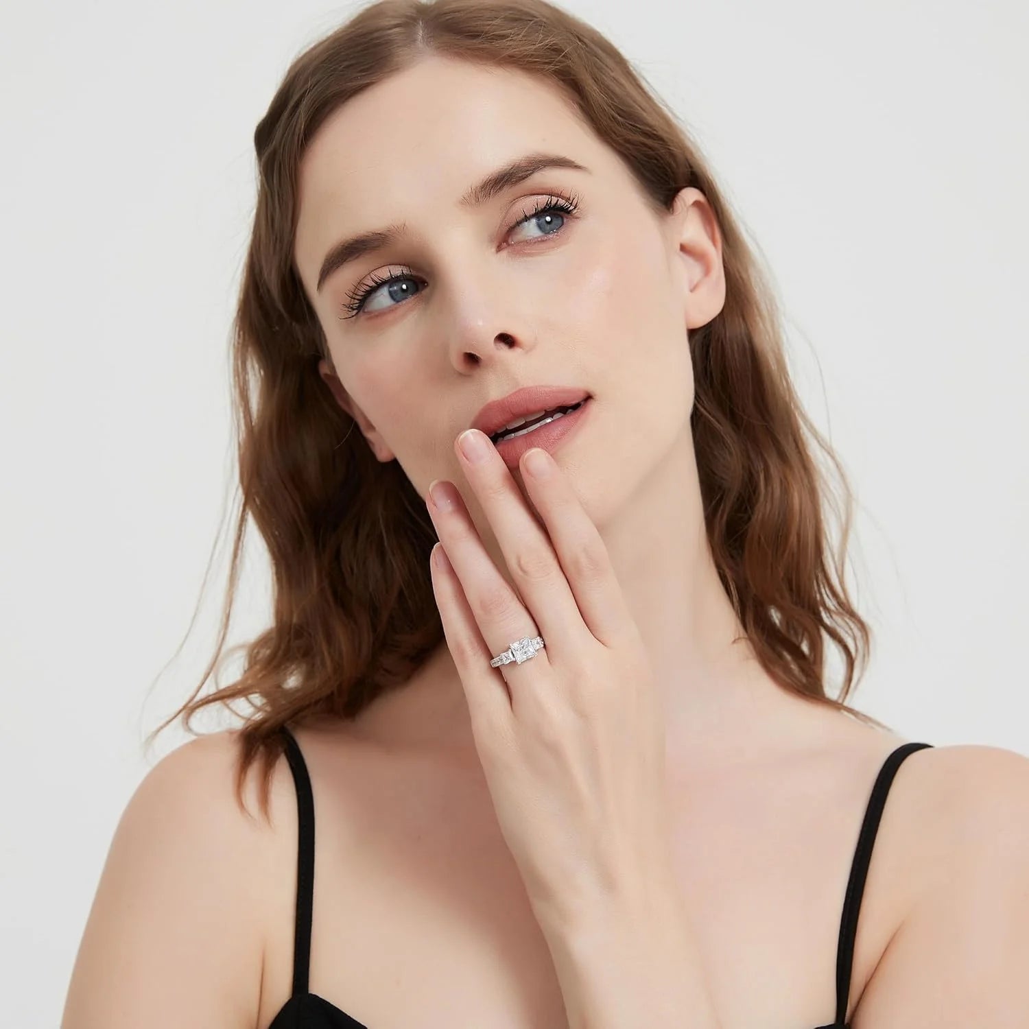 2 CT Princess Cut Lab Grown Diamond Ring | 14K White Gold